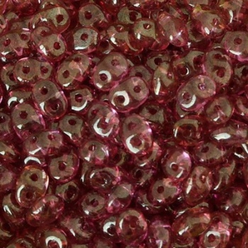 Perline Superduo 2.5x5mm Crystal Red Luster