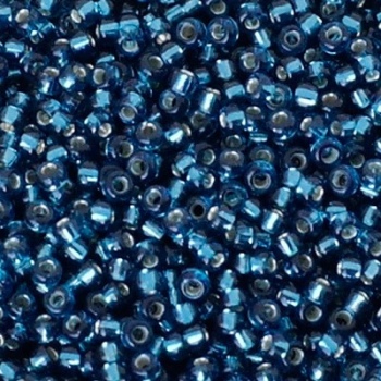 Perline Rocailles Miyuki 11/0 Silver Lined Blue Zircon