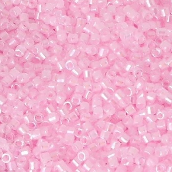 Perline Delica Miyuki 10/0 Lined Pink Crystal AB