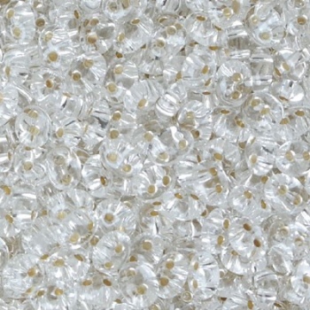 Perline Twin Beads Preciosa 5x2,5mm Silver Lined Crystal