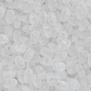 Perline Twin Beads Preciosa 5x2,5mm Matte Crystal